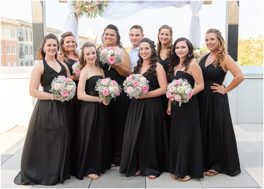 Susan + Matt, Hampton Rooftop Wedding, Fowler Studios, bridesmaids