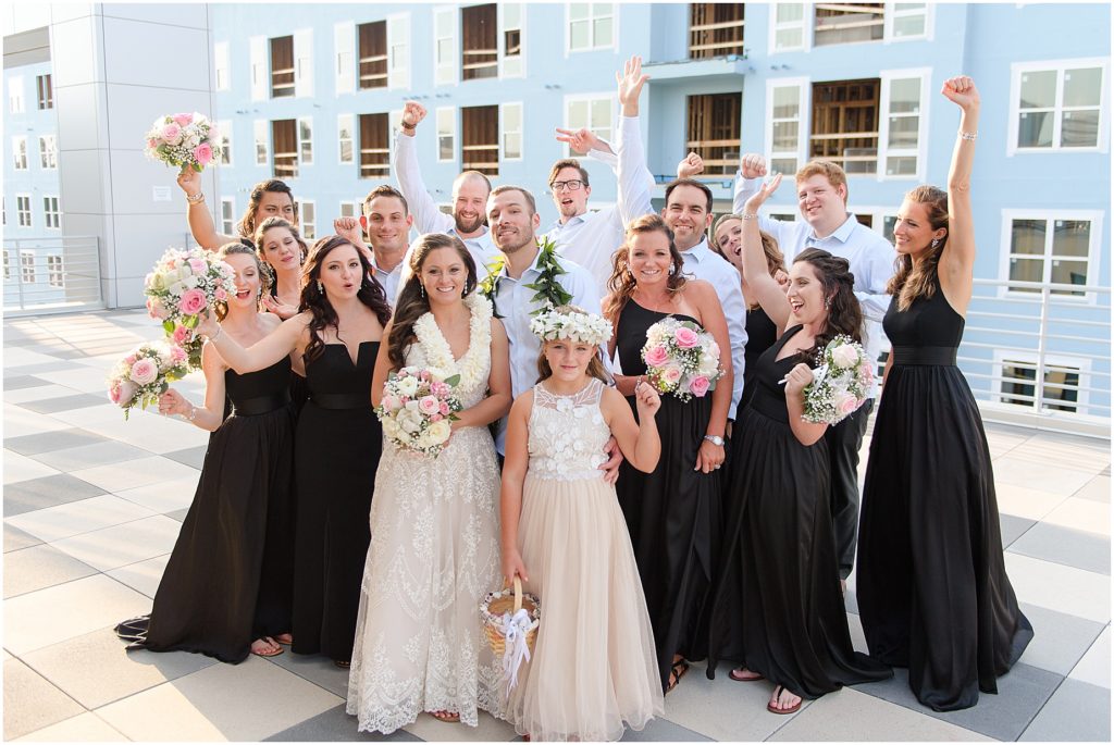 Susan + Matt, Hampton Rooftop Wedding, Fowler Studios, bridal party